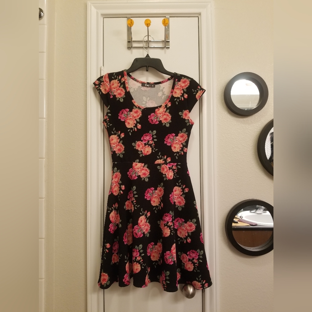 Floral Print Midi Party Dress